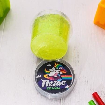 Slime "Pegas" broken glass, yellow, 90 g-1