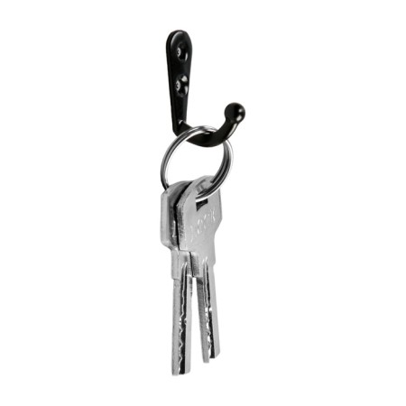 Hook furniture tundra TKO001, one -rod, black, 50 pcs-1