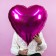Foil ball 30 ", heart, fuchsia color