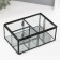 Casket Glass with a metal frame "Easiness with a brush" Transparent 13x18x6.8 cm