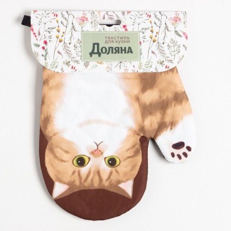 Варежка Доляна Котики "Муся" 24*18 см, 100% п/э-3