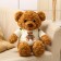 Soft toy "Bear", in a jacket, 50 cm, brown color
