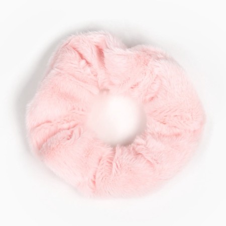 Hair gum is pink, fluffy, 11 cm, princesses-3