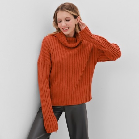 Jumper female minku: Casual Collection Color Terracott, Rr. 44