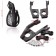 Protection of hands on the steering wheel of a motorcycle, plastic, black, set 2 pcs