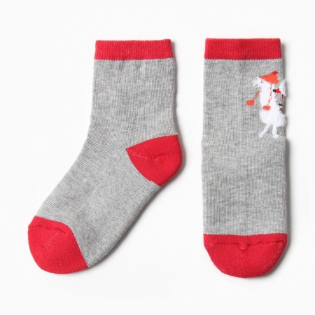 Terry socks children, gray color, size 14-16