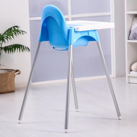 Stool for feeding is plastic, blue color-2