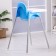 Stool for feeding is plastic, blue color