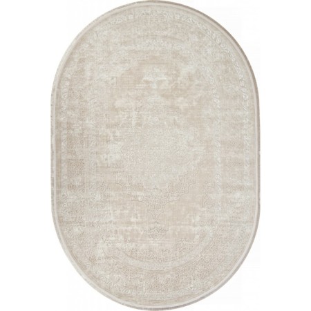 Oval carpet Valentis mikonos, size 80x150 cm, color Cream/Cream