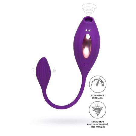 Wacuum stimulator of the Jos Ginny clitoris, silicone, 31 cm, purple color-10