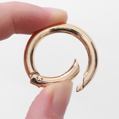 Karabin ring, d = 25/35 mm, thickness - 5 mm, 5 pcs, gold color-2