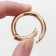 Karabin ring, d = 25/35 mm, thickness - 5 mm, 5 pcs, gold color