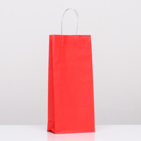 Craft package for a bottle, red, 14 x 8 x 32 cm-1