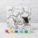 Picture on numbers for children "Dinosaur in the jungle", 15 x 15 cm
