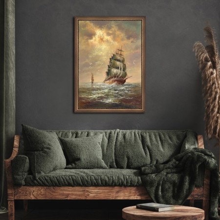Reproduction of the picture "Storm", 50x70, frame (56-982t)-4