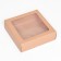 The box is folding, the lid is, with a window, craft, 25 x 25 x 7.5 cm,
