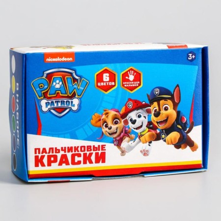 Finger paints 6 colors of 20 ml, puppy patrol-4