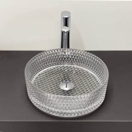 Haller shell COMFORTY CF21003, glass, round, transparent glass, 36 cm-1
