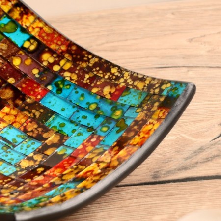 Decorative plate 20x20x5 cm, ceramics-1