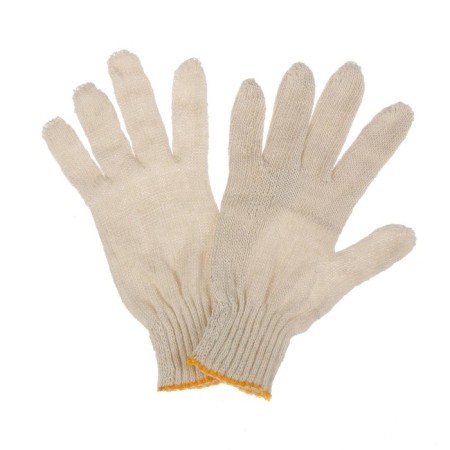 Workers, m/b gloves, knitting 7 class, 3 threads, size 9, without coating, white-3