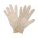 Workers, m/b gloves, knitting 7 class, 3 threads, size 9, without coating, white