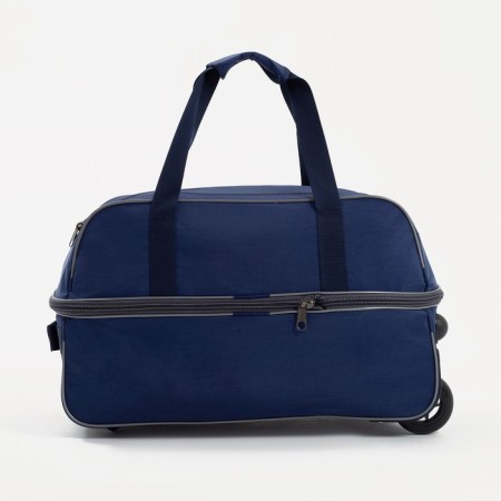Road bag on wheels, a lightning department, with an increase, an outer pocket, blue color-1