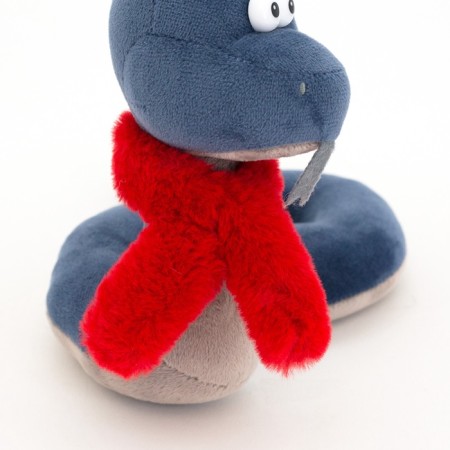 New Year! Soft toy "Snake Arkashka", 15 cm, blue color-4