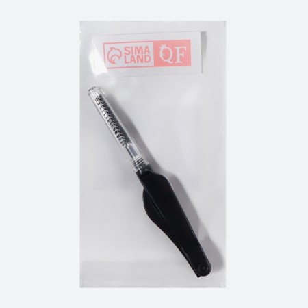 Brush for eyebrows and eyelashes, 10 cm, 2 in 1, black color-4