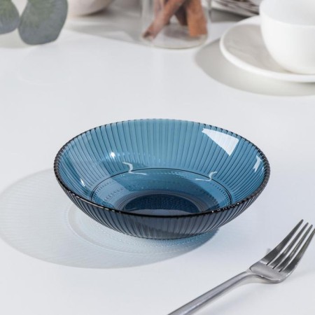 Glass salad "Luiza", 200 ml, d = 16 cm, color London Topaz-4