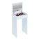 Folding table "SP-21", 446 × 356 × 740 (1080) mm, mirror, white color
