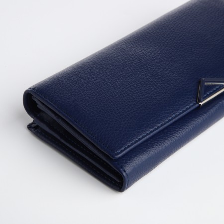 Women's wallet on magnet, blue color-2
