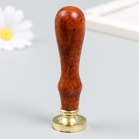 Printing for wax with a wooden handle "City street" 9x2.5x2.5 cm-2