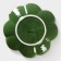 Serving share "Leaf", 18.7 × 2.9 cm, green color