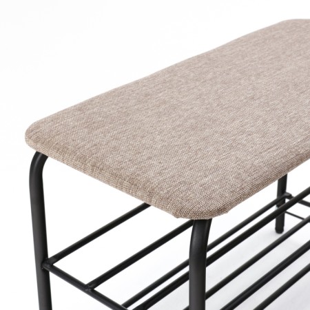 LAKSI shoes stand, 640x310x460, black matte/flax sifter-2