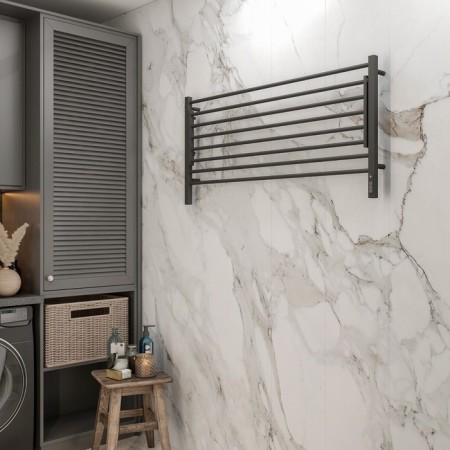 Terminus electric heated towel rail "Horizon" P8, 1200x600 mm, Black Muars-2