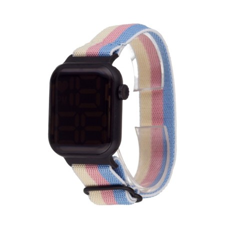 Electronic watch watches with a textile strap, moisture -proof, Mix strap-3