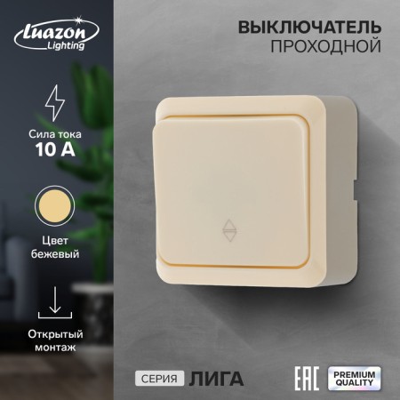 The circuit breaker of the passage Luazon Lighting "League", 10 A, 1 key, invoice, beige