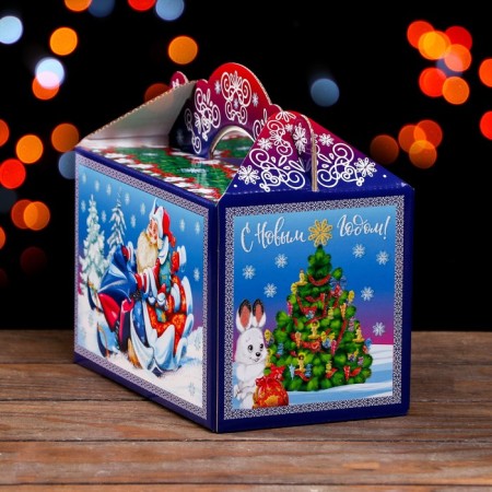 Gift box "Santa Claus and Snow Maiden" 20 x 12 x 19 cm-3