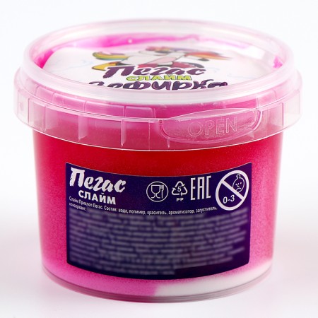 Slime "Zephar", the color is white and blackberry 100 g