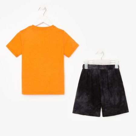 Costume for a boy (T-shirt, shorts) KAFTAN "Trendy" Size 32 (110-116), Orange color-12