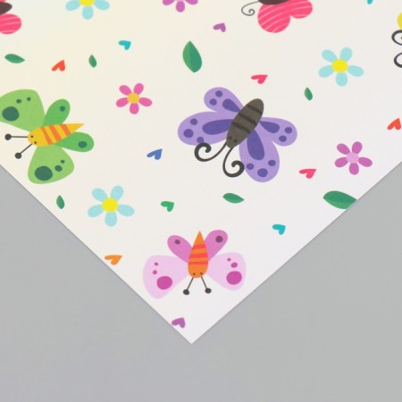 Scrapbooking Paper "Butterfly Garden density 180 grams set 10 pcs 15.5x17 cm-3