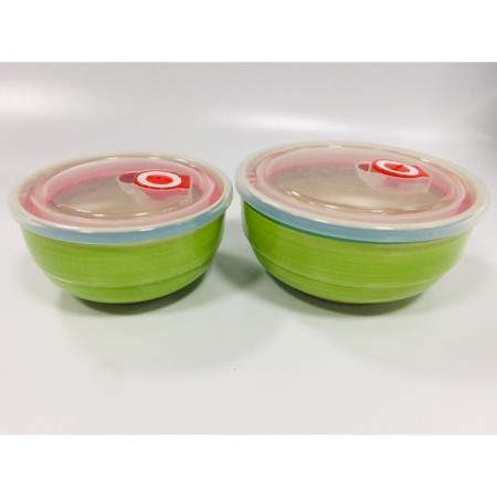 Elrington Saletniks set “Airgraph. Summer greens ", with plastic lids, 2 pcs