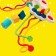 A toy developing "crab" for kids, a pulling with a sorter