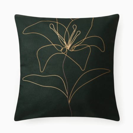 Case on the pillow Ethel "Flowers" 3 pcs, 40*40 cm, velor 100% p/e-1