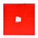 Crafts with a square bottom and window, 30 x 30 x 30 cm, red, 1pc