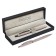 Automatic ballpoint handle, 1.0 mm, BrunovisConti San Remo, blue rod, gray metal case Soft Touch, in case