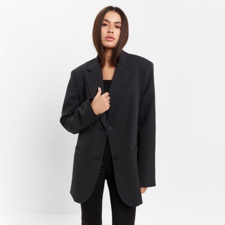 Women's jacket with a cut on the back mist size s-m, black color-4