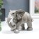 Souvenir Ceramics "Gray Elephant - trunk Twist" 10.5 cm