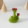 Polystone souvenir "Snake with red roses" 4.9x6 cm