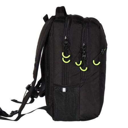 School backpack, 39 x 26 x 19 cm, Grizzly, ergonomic back, laptop department, black-3